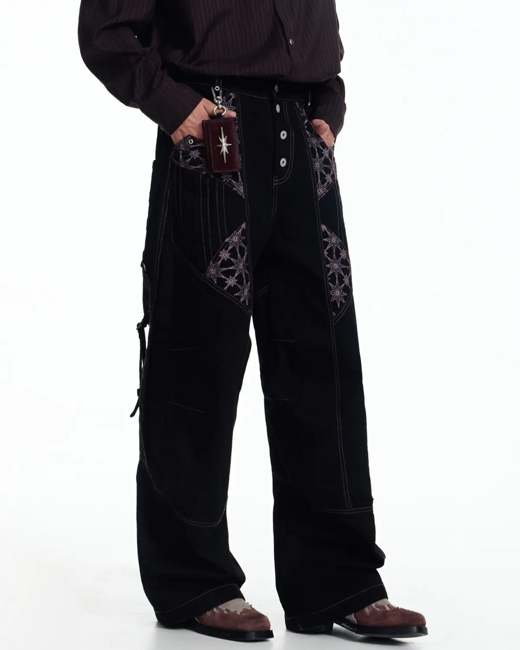 EMO Vintage D-Ring Pleated Knee Denim