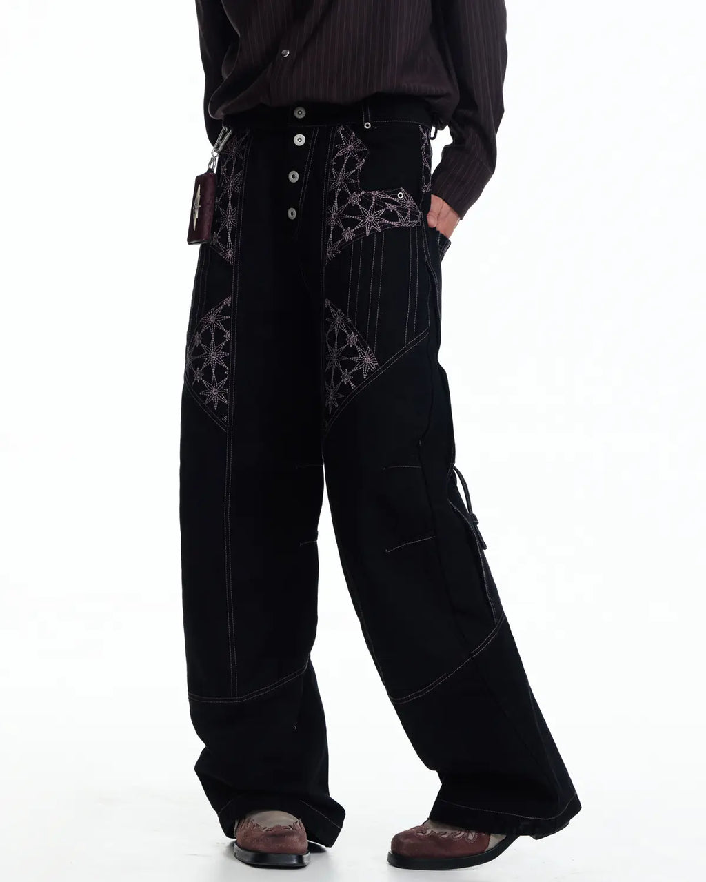 EMO Vintage D-Ring Pleated Knee Denim