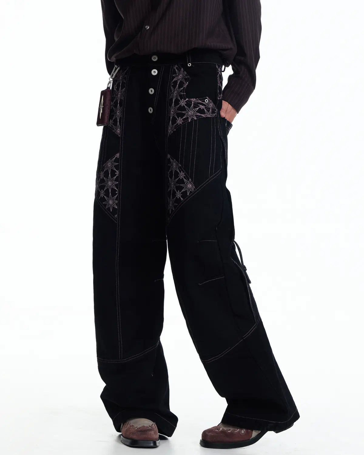 EMO Vintage D-Ring Pleated Knee Denim