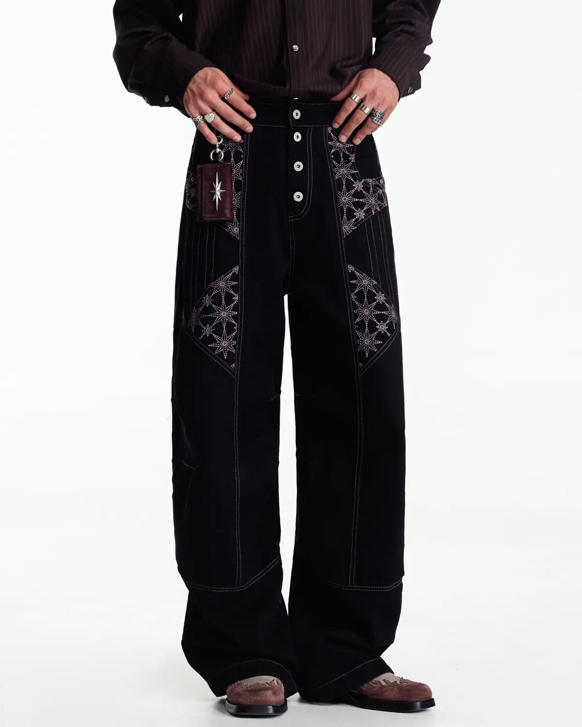 EMO Vintage D-Ring Pleated Knee Denim