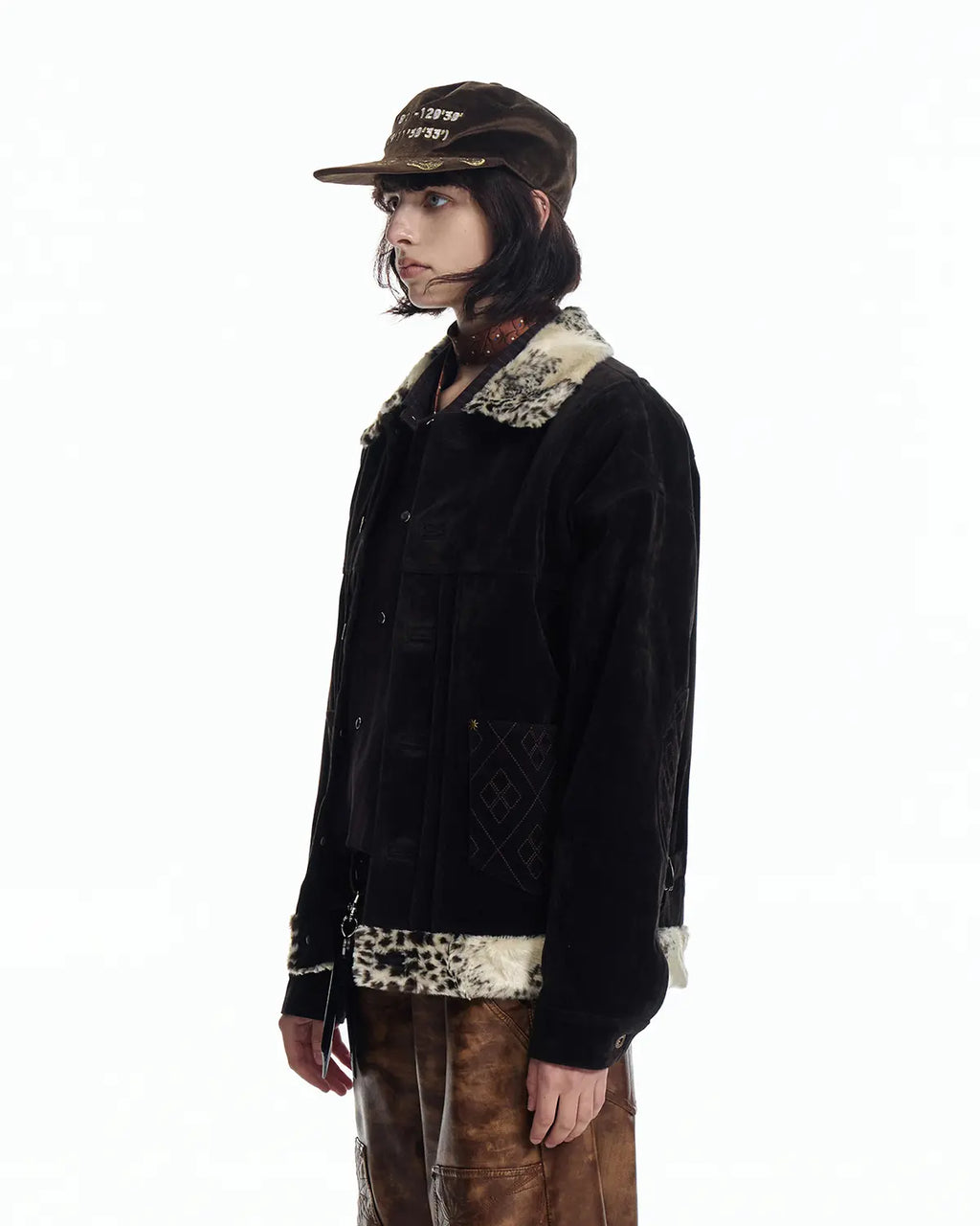 EMO  Vintage Suede Patchwork Jacket