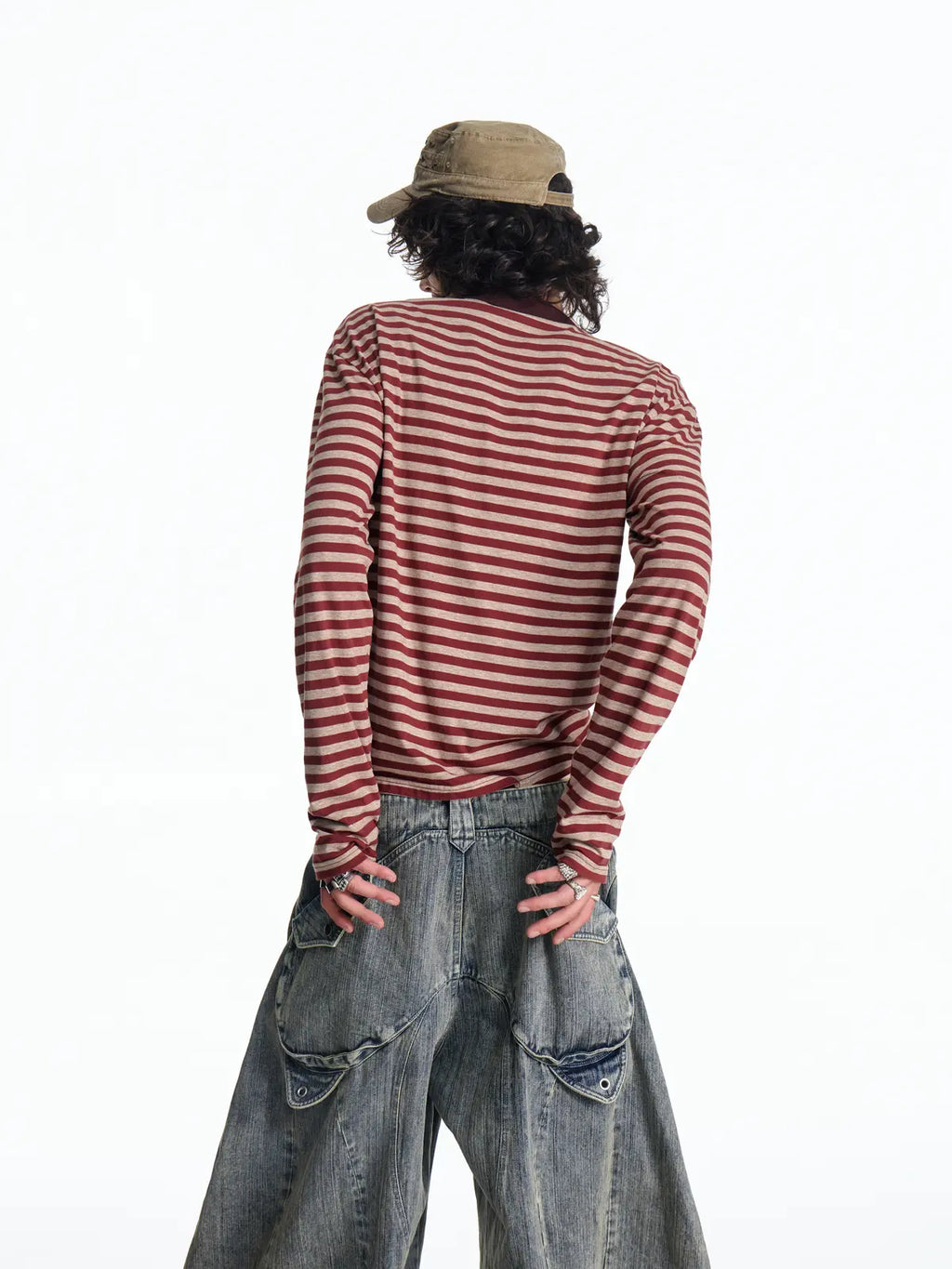 EMO "Retro Film Reel" Striped Knit Polo