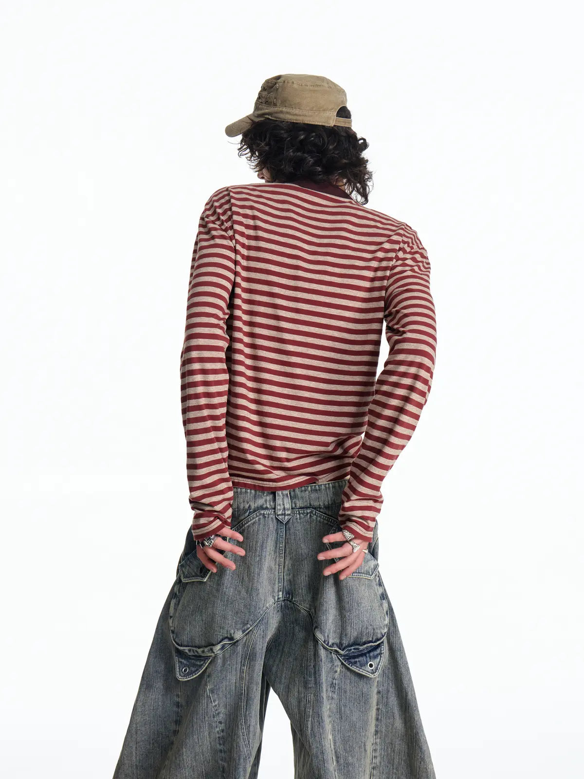 EMO "Retro Film Reel" Striped Knit Polo