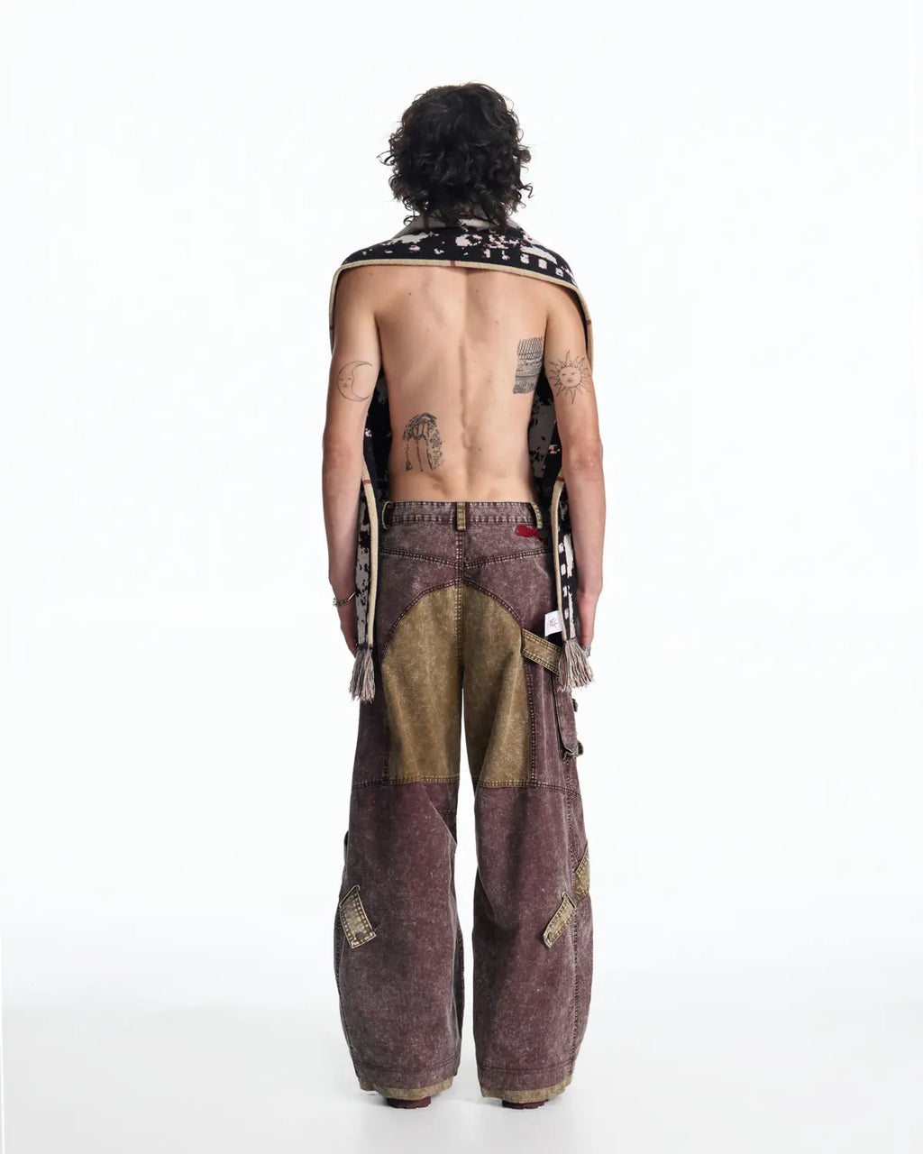 EMO Brushed Knit Film Strip Scarf