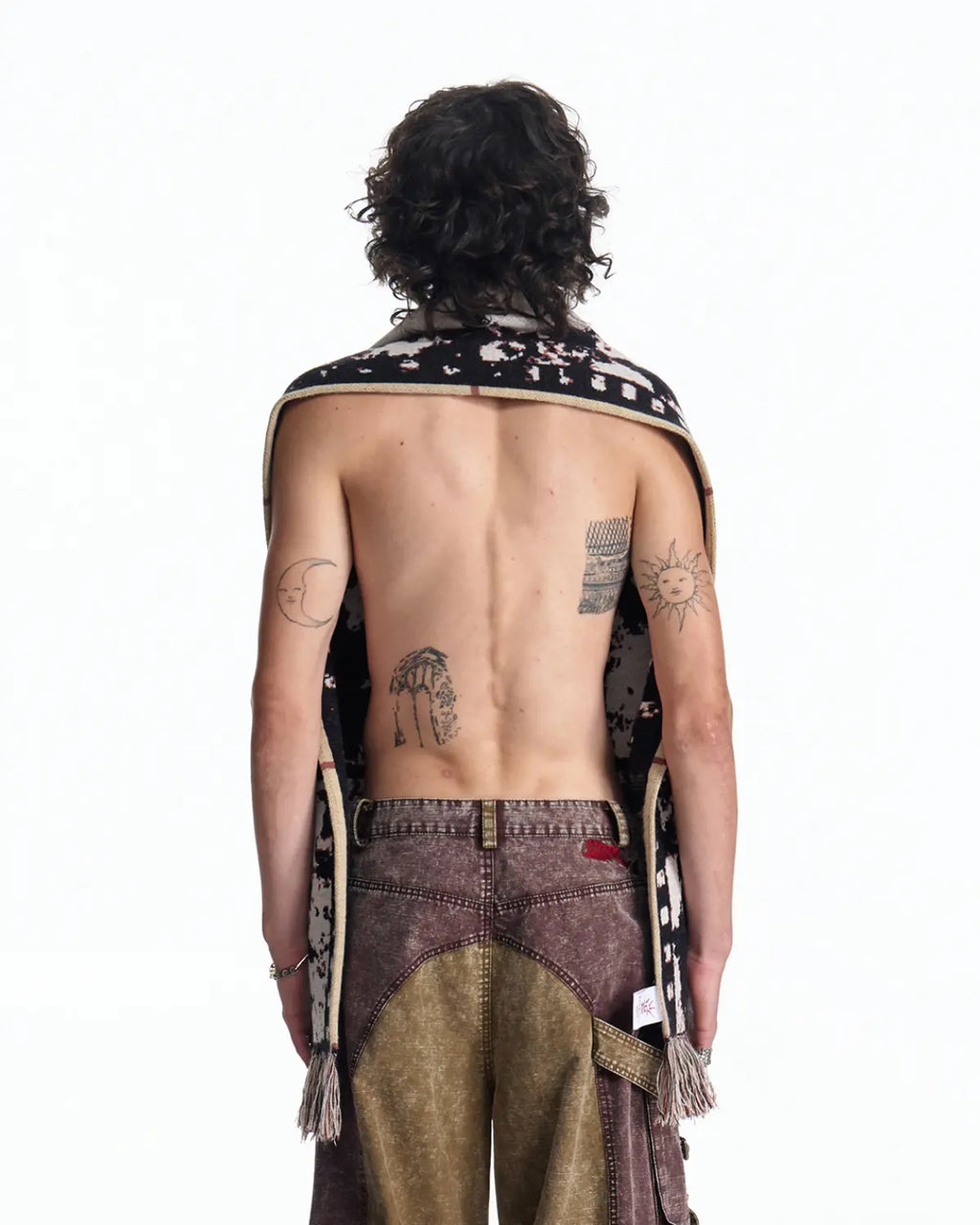 EMO Brushed Knit Film Strip Scarf