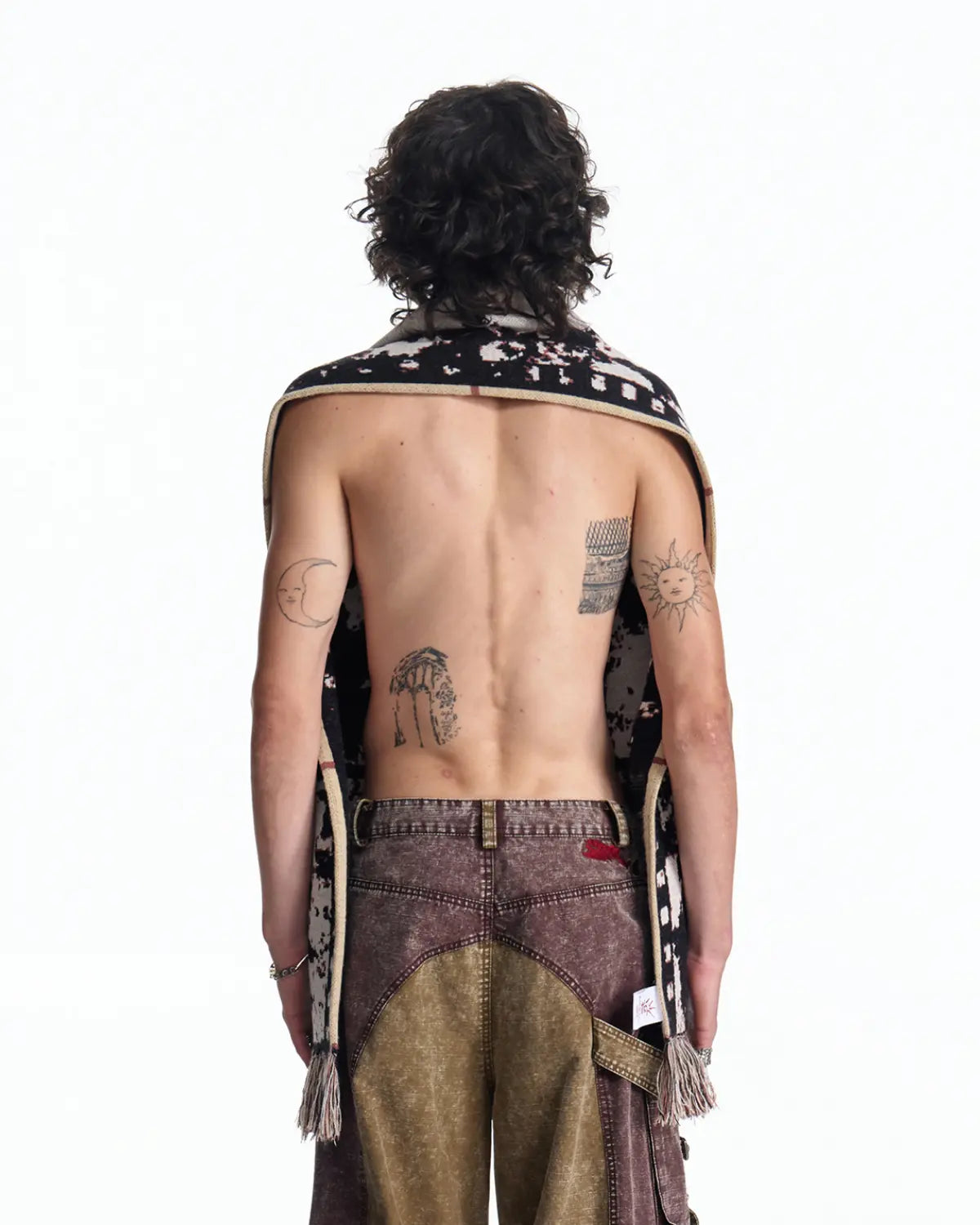 EMO Brushed Knit Film Strip Scarf