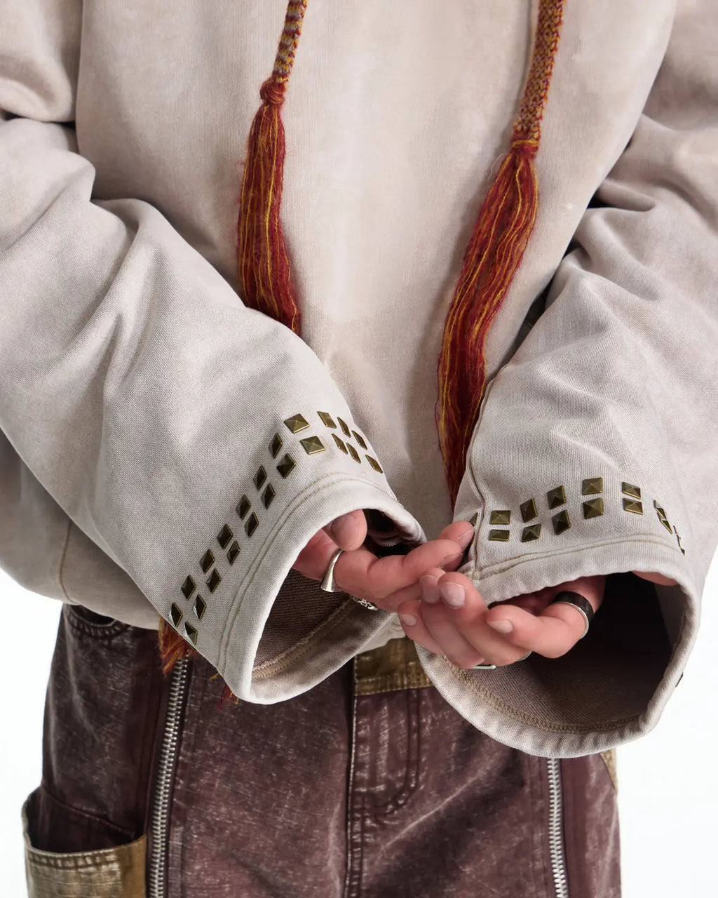 EMO Vintage Faux Fur Collar Hoodie