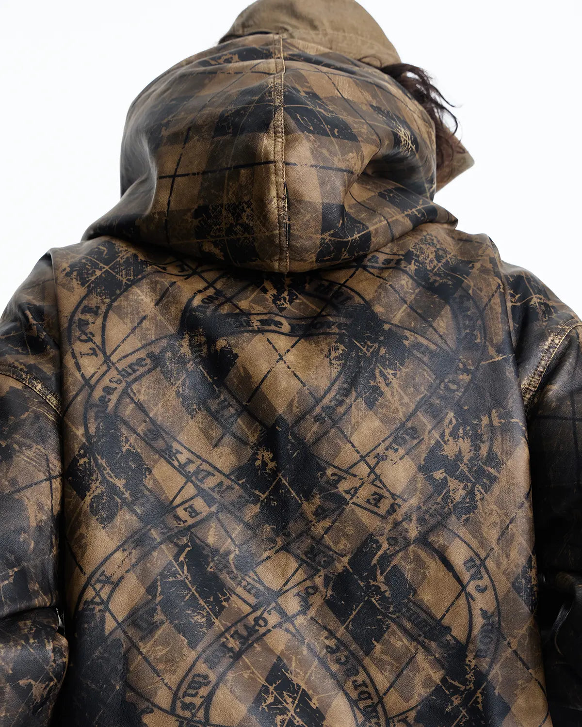 EMO Retro Grid Print Sweat Jacket