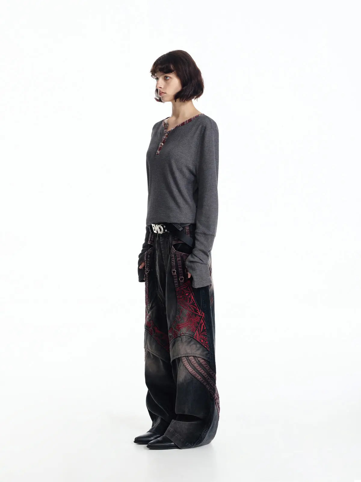 EMO Textured Waffle-Knit Slim-Fit Top