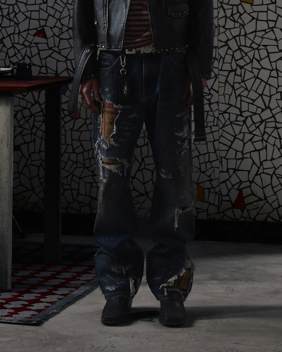 EMO "Shredded Truth" Vintage Straight Denim