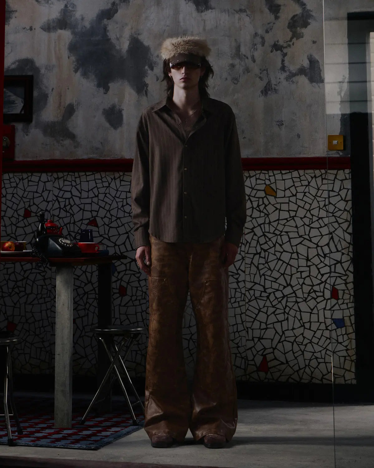 EMO "Mystic Jester" Striped TR Button-Down