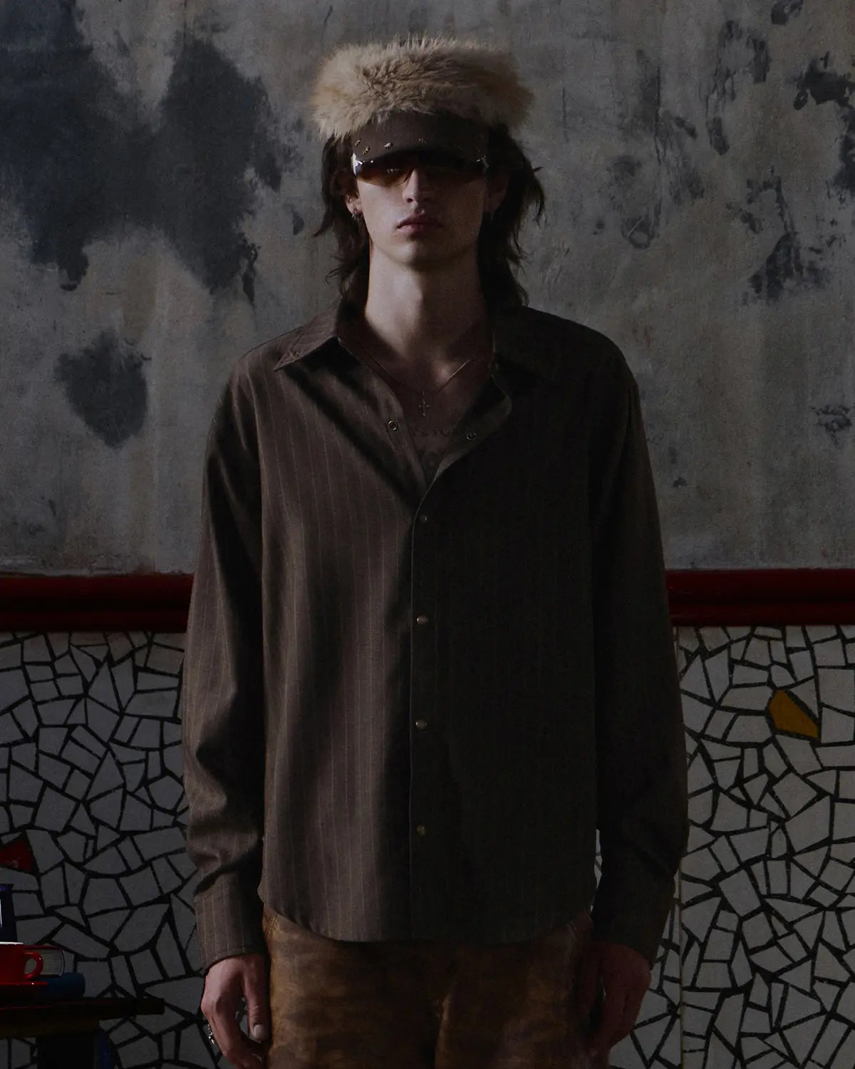 EMO "Mystic Jester" Striped TR Button-Down