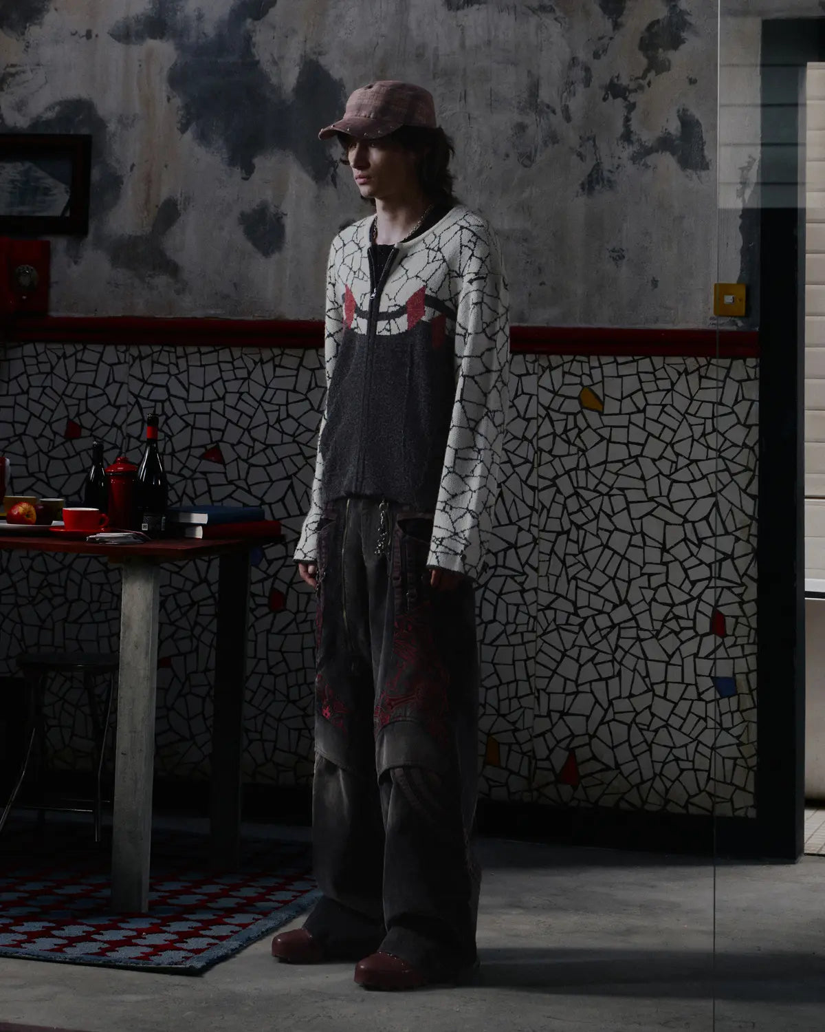 EMO Retro Biker-Inspired Jacquard Sweater