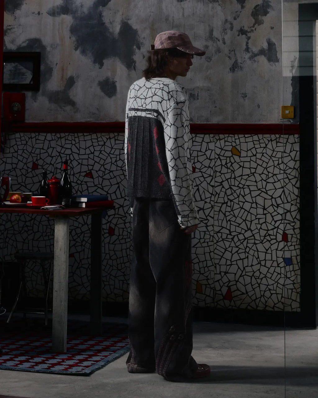 EMO Retro Biker-Inspired Jacquard Sweater