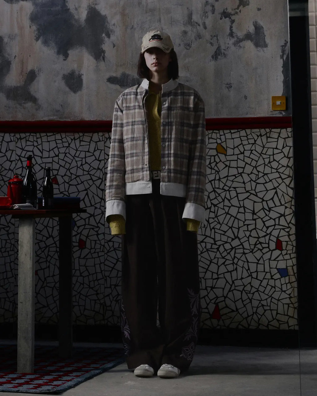 EMO Denim Embroidered Reversible Jacket（White）