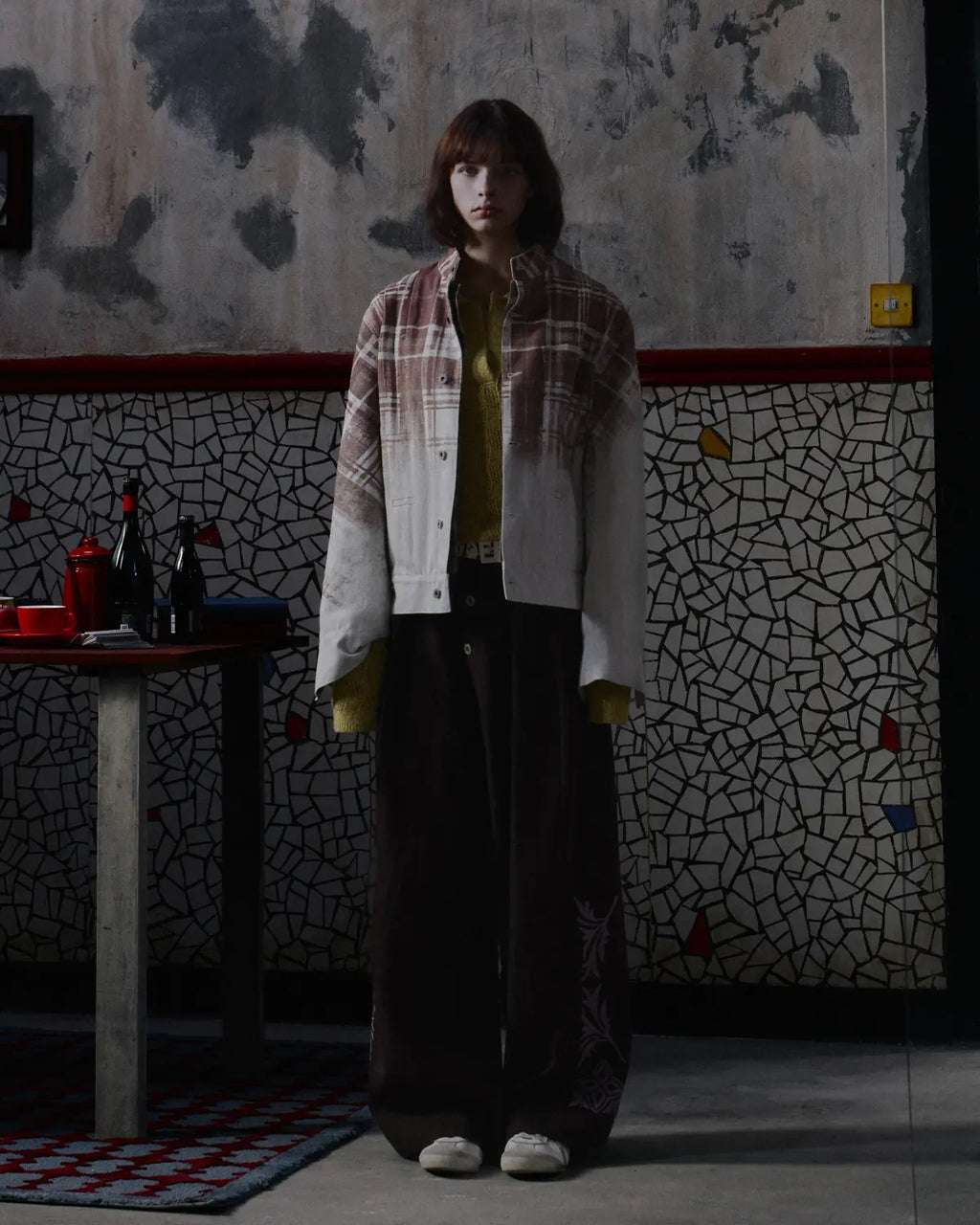 EMO Denim Embroidered Reversible Jacket（White）