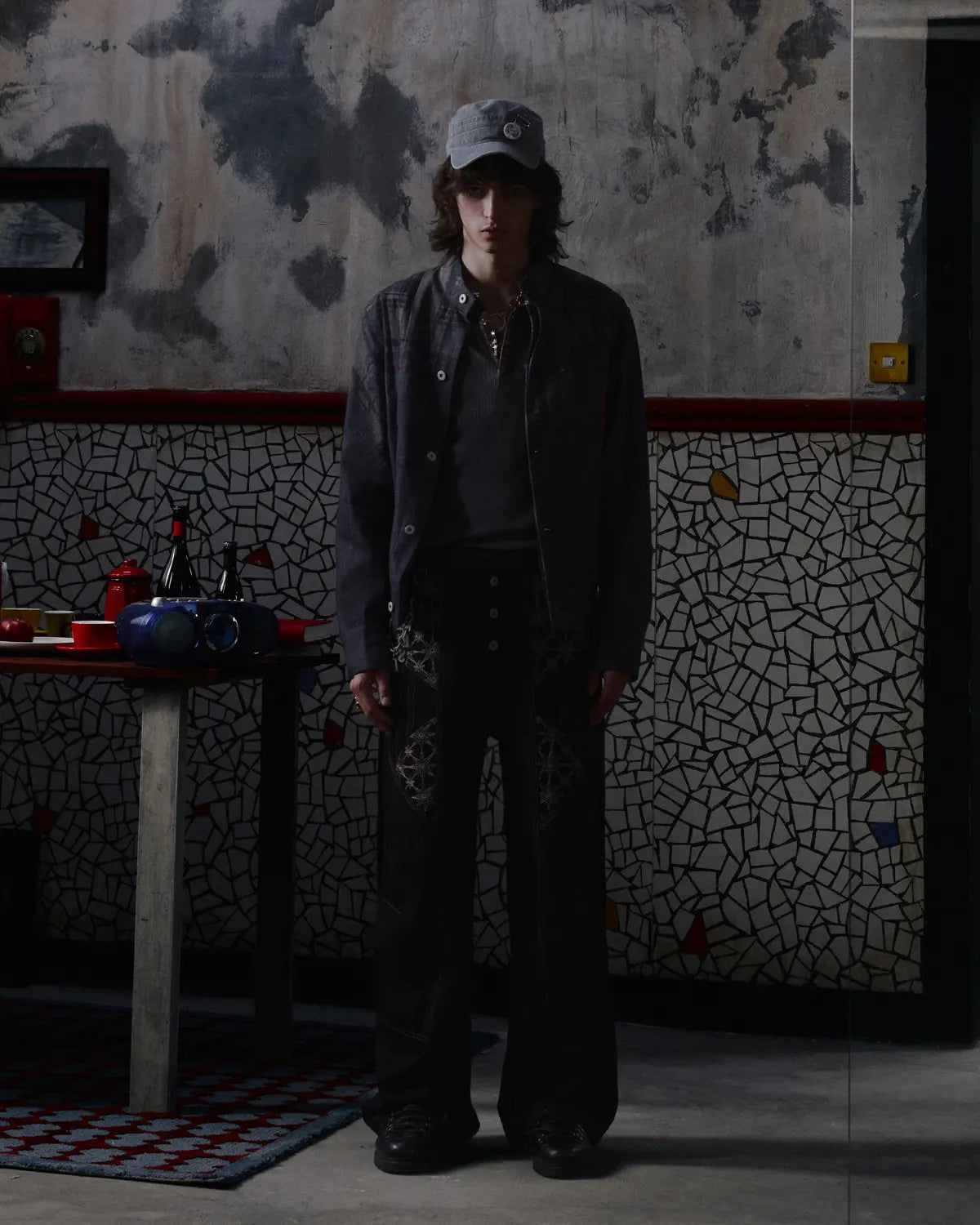 EMO Vintage D-Ring Pleated Knee Denim