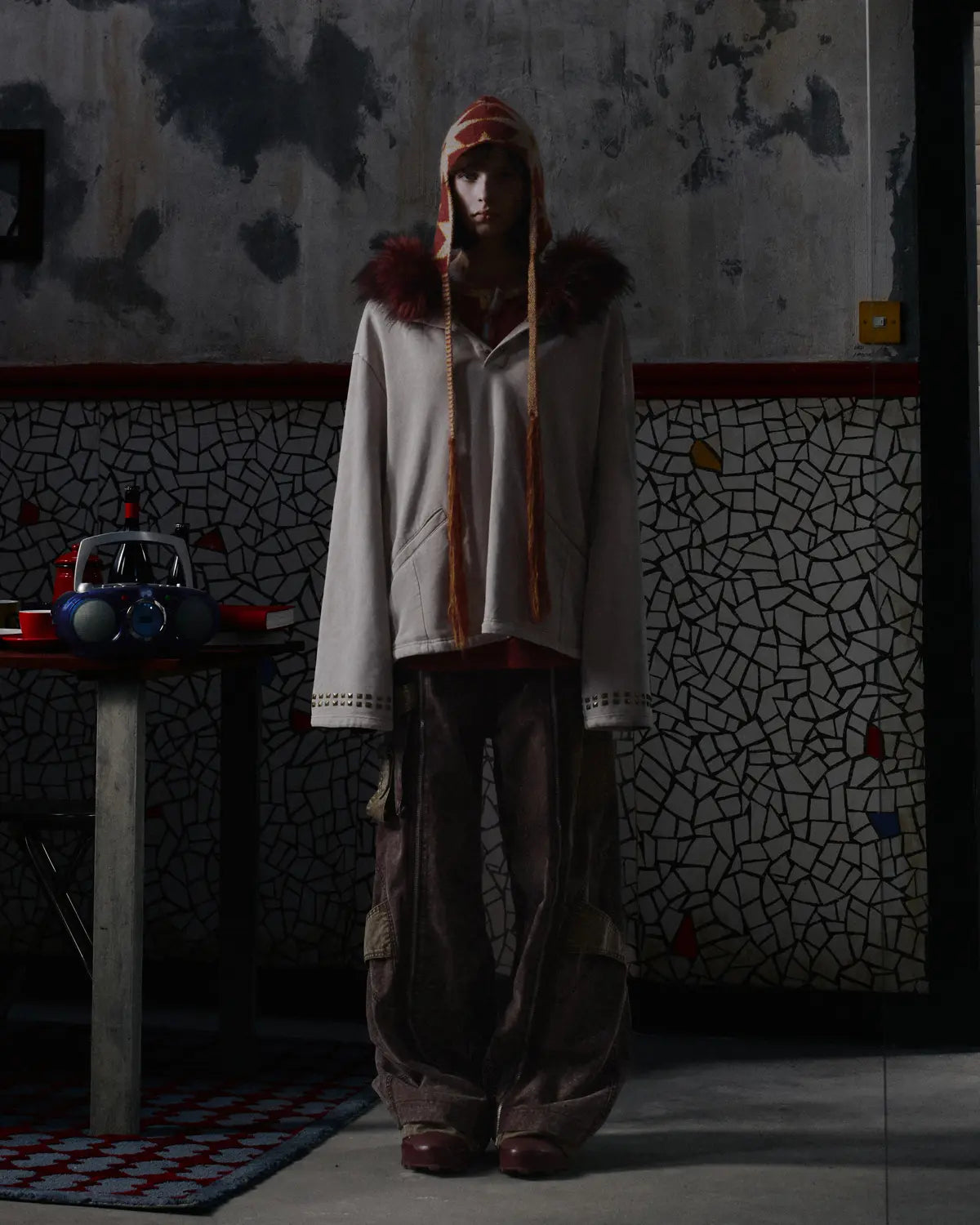 EMO Vintage Snow Wash Paratrooper Pants