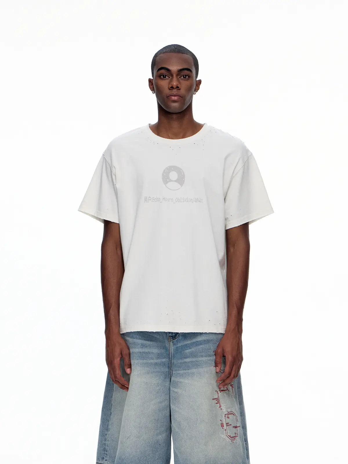 EMO “Digital Ghost” Distressed Tee