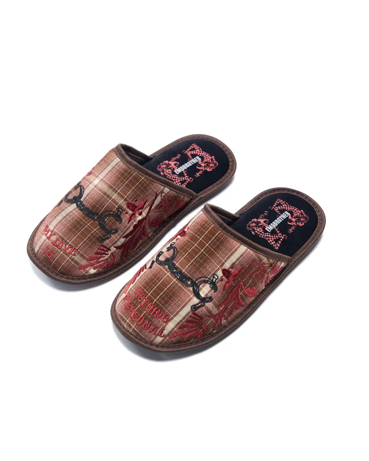 EMO Retro Plaid Embroidered Check Loungers