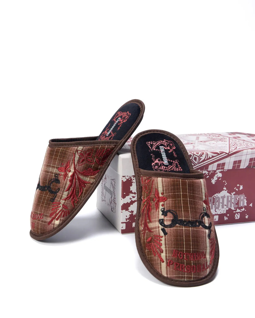 EMO Retro Plaid Embroidered Check Loungers