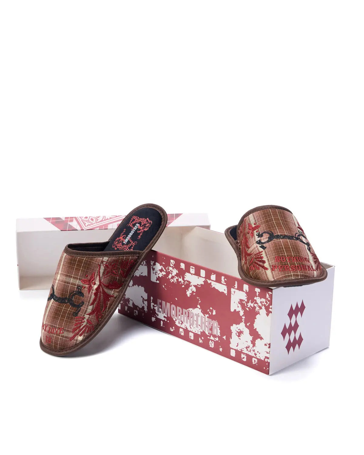 EMO Retro Plaid Embroidered Check Loungers