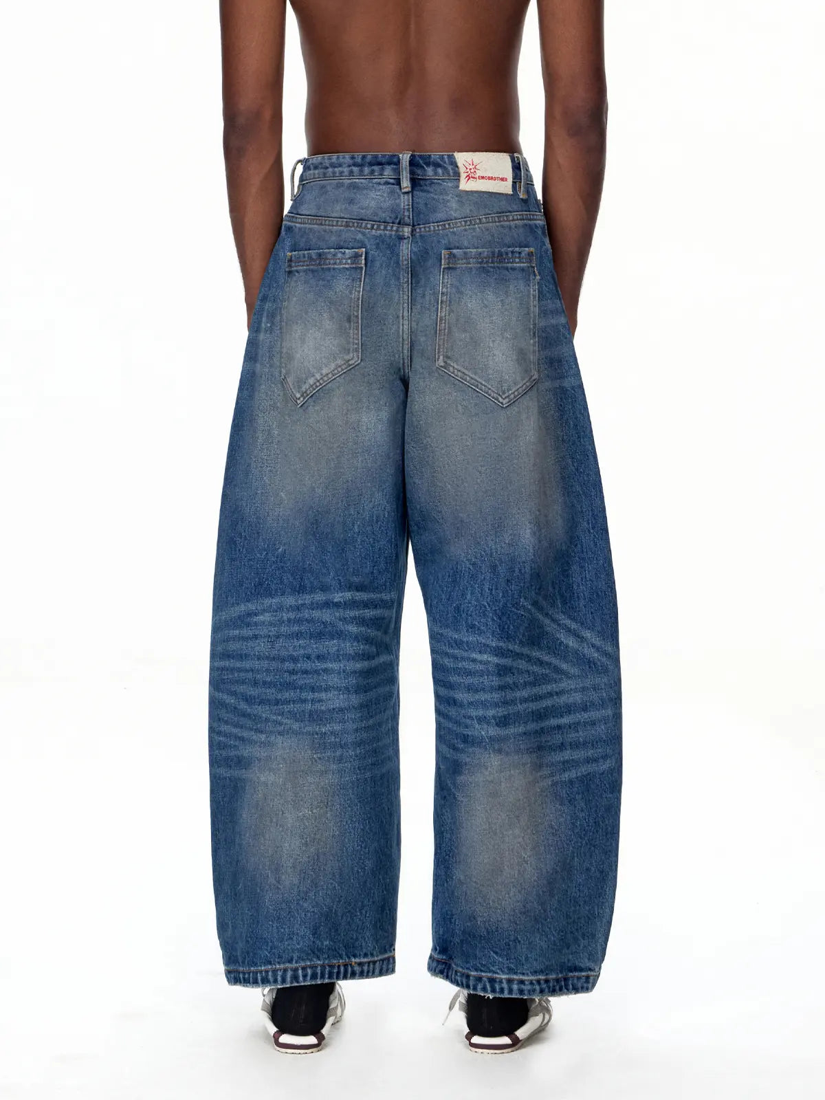 EMO "Cyber Scar" Loose Curved Jeans