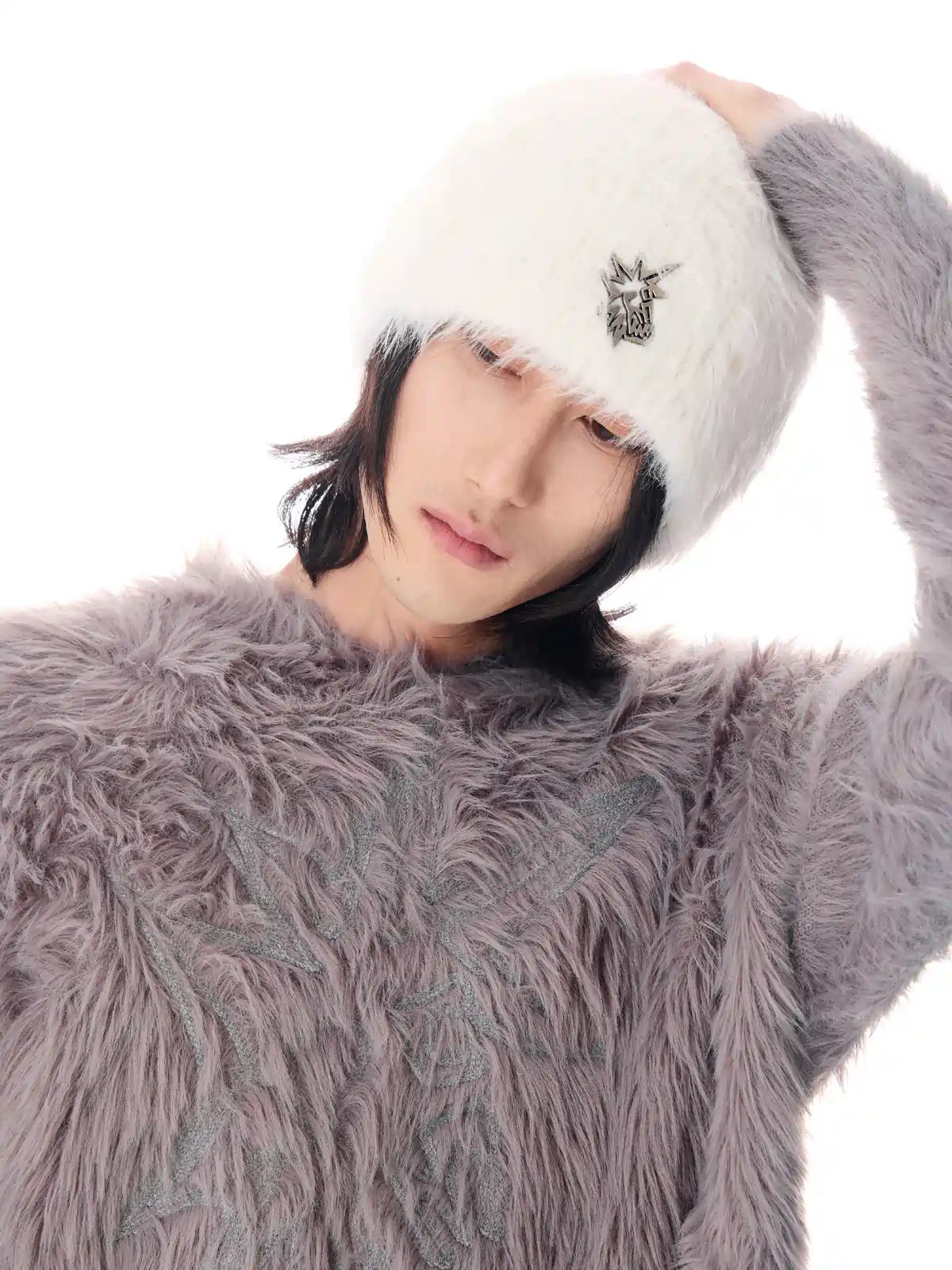 EMO Faux Mink Knitted Hat