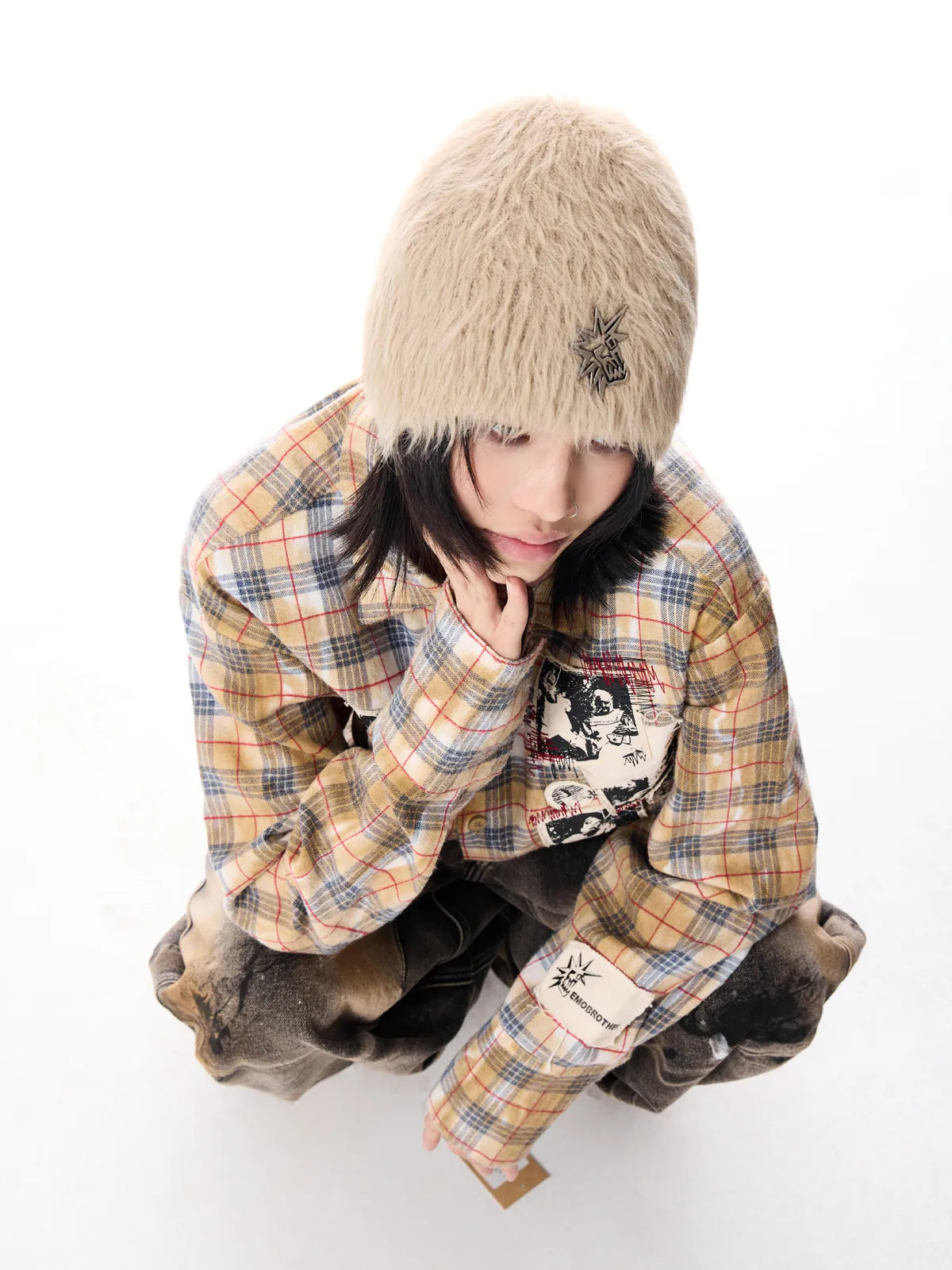 EMO Faux Mink Knitted Hat