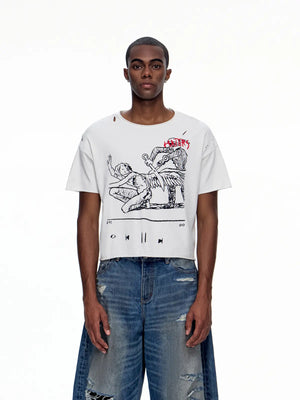 EMO "Resilient Spirit" Ribbed Cropped Tee