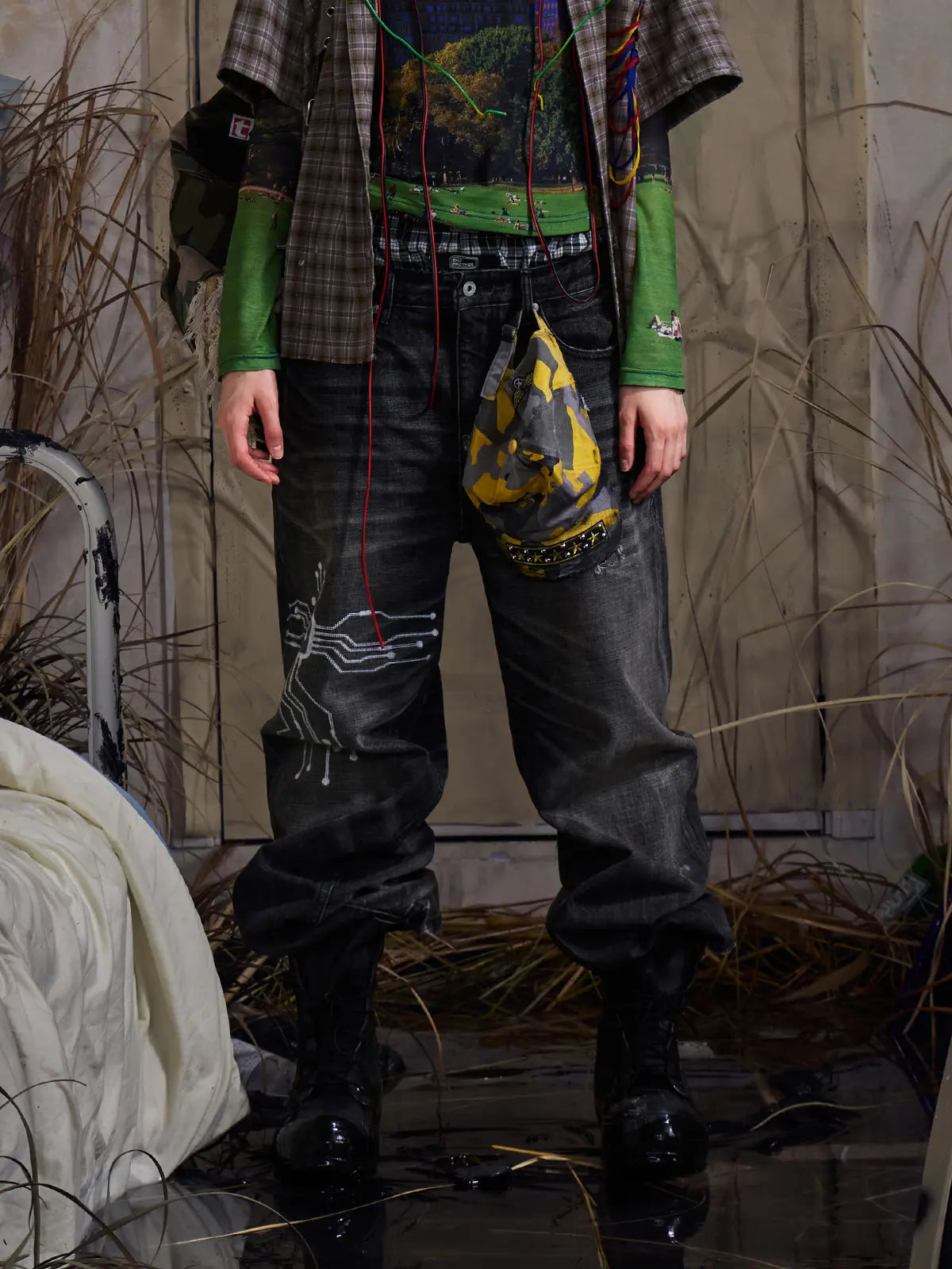 EMO "Digital Erosion" Straight Leg Jeans