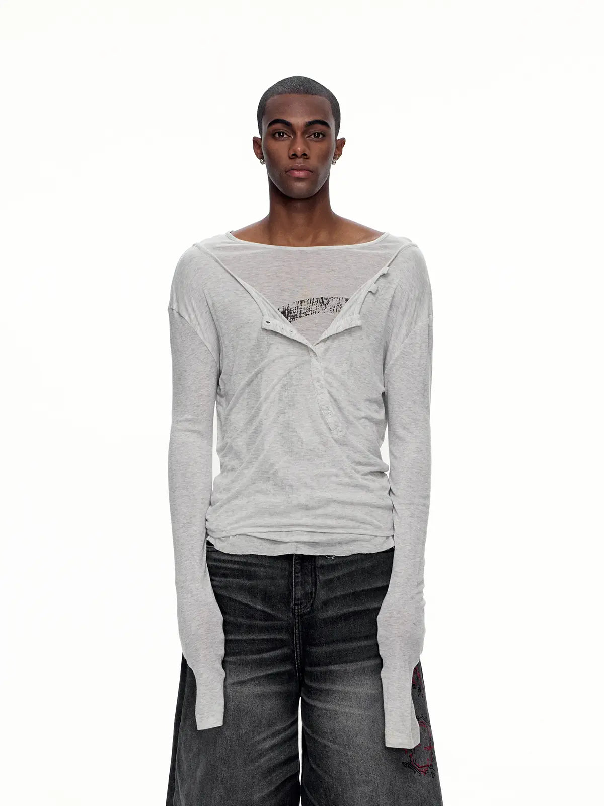 EMO "Digital Stigma" Layered Tencel Tee