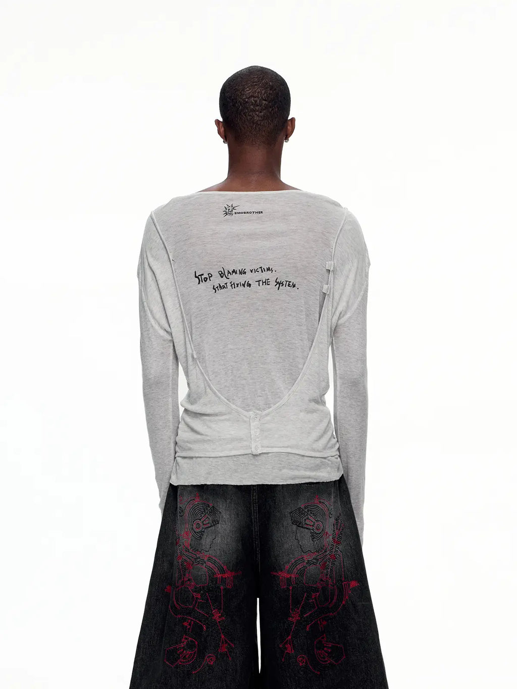 EMO "Digital Stigma" Layered Tencel Tee