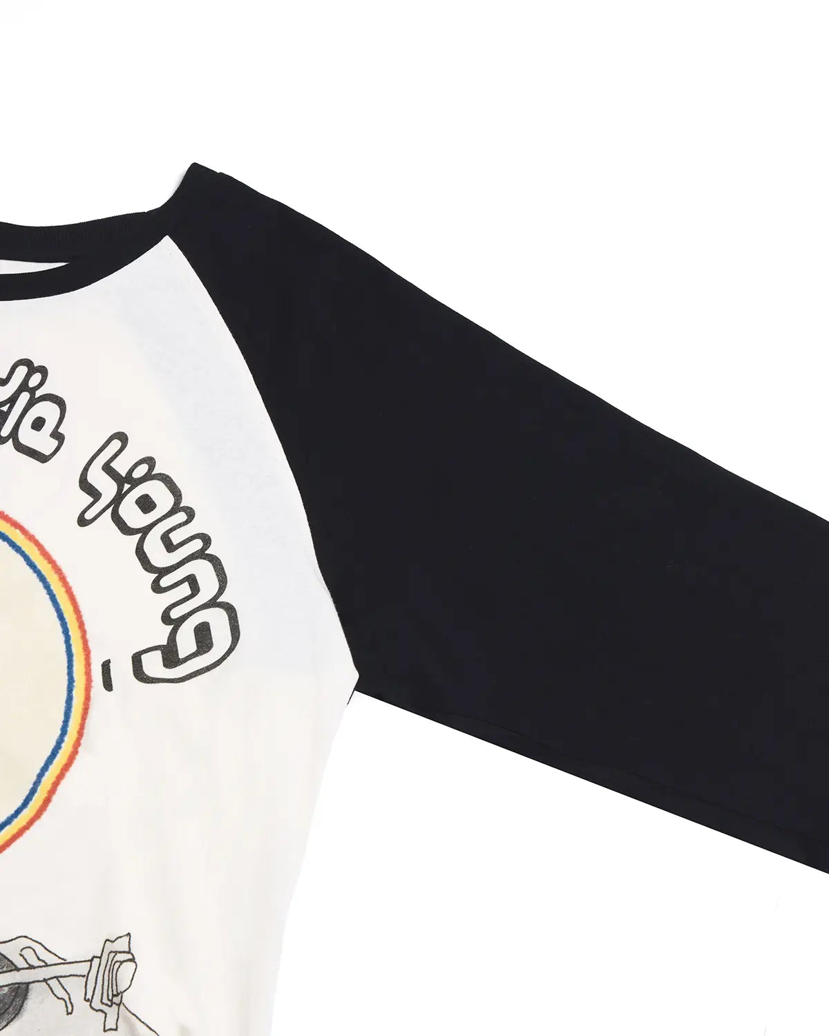 EMO 3/4 Sleeve Raglan Graphic Tee（black）