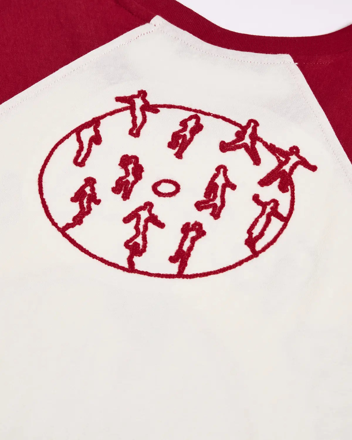 EMO 3/4 Sleeve Raglan Graphic Tee（red）