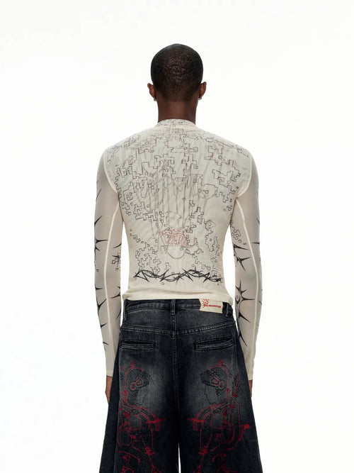 EMO "Digital Fracture" Graphic Sweatshirt