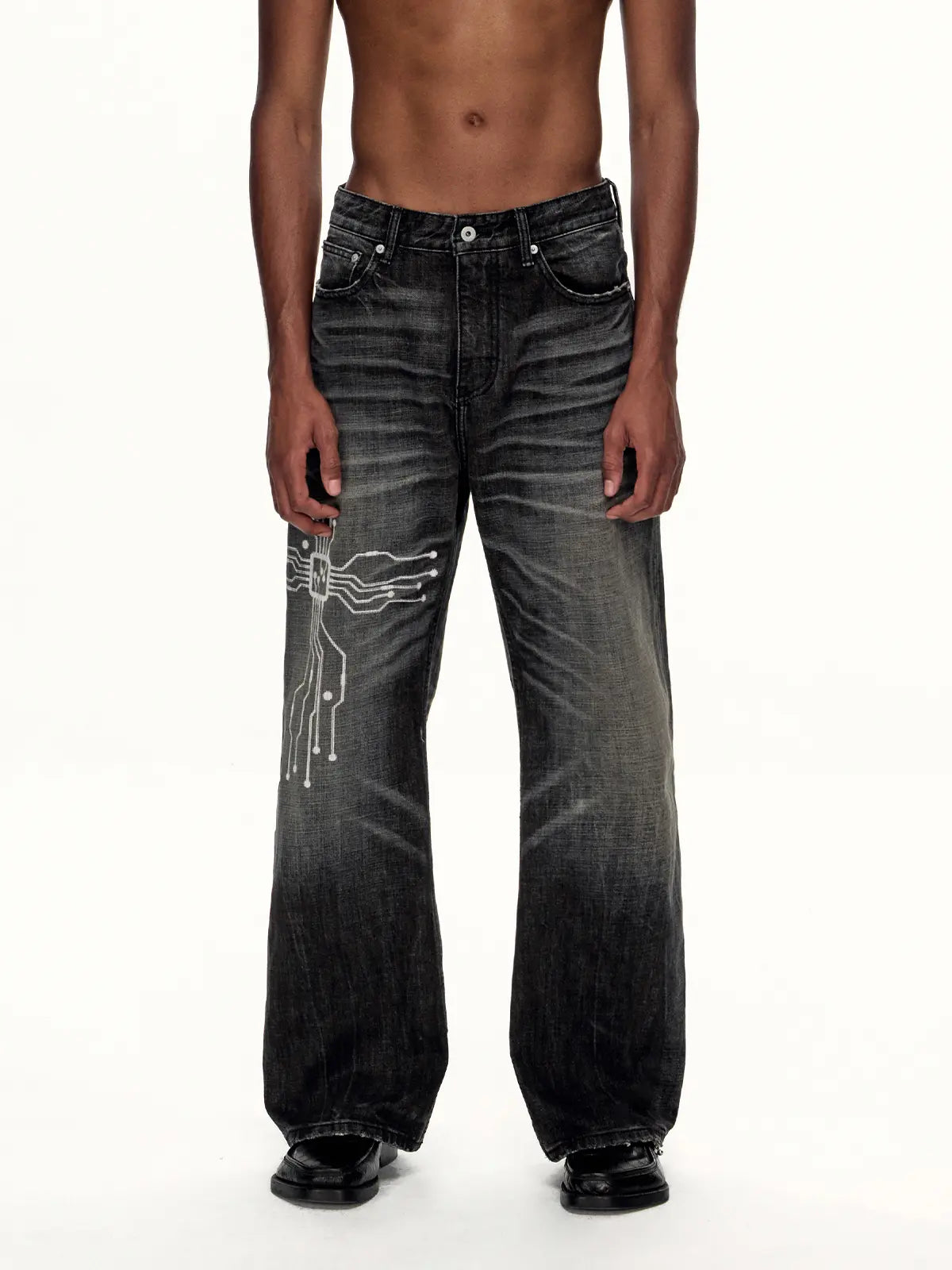 EMO "Digital Erosion" Straight Leg Jeans