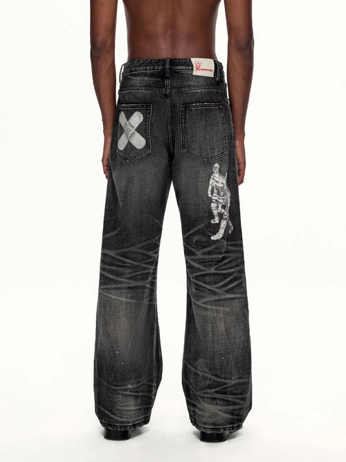 EMO "Digital Erosion" Straight Leg Jeans