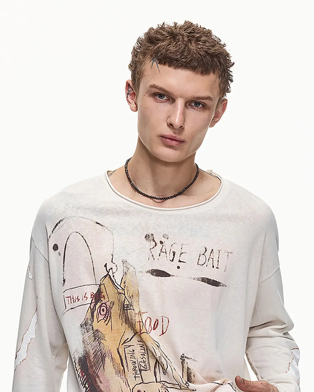 トップス emobrother Curved Sleeve Sweatshirt EMO Curved Sleeve Sweatshirt with 