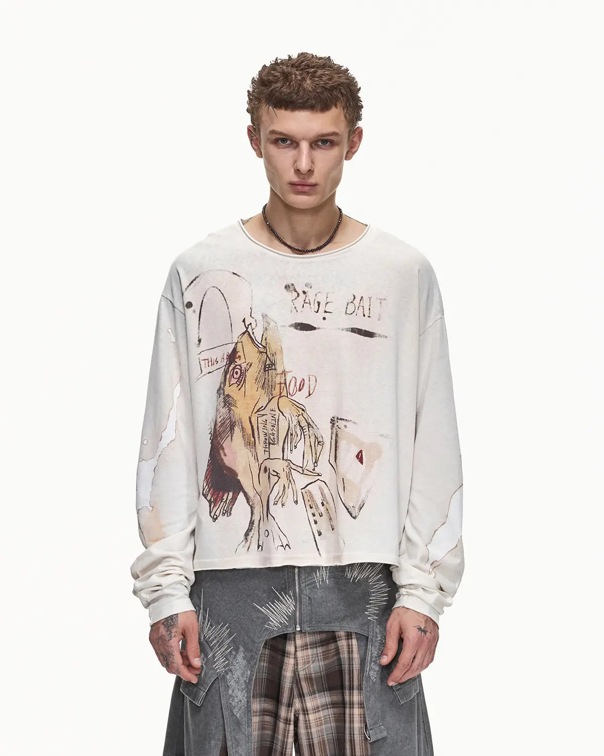EMO Curved Sleeve Sweatshirt with "Bait & Follow" Theme