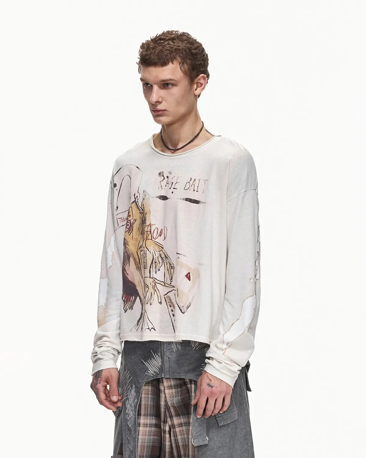 EMO Curved Sleeve Sweatshirt with "Bait & Follow" Theme