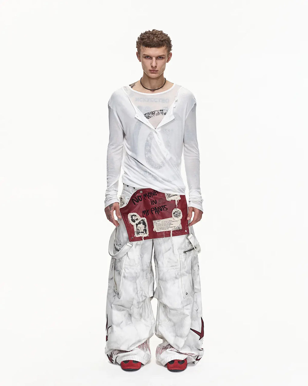 EMO Removable Wide-Leg Overall Pants