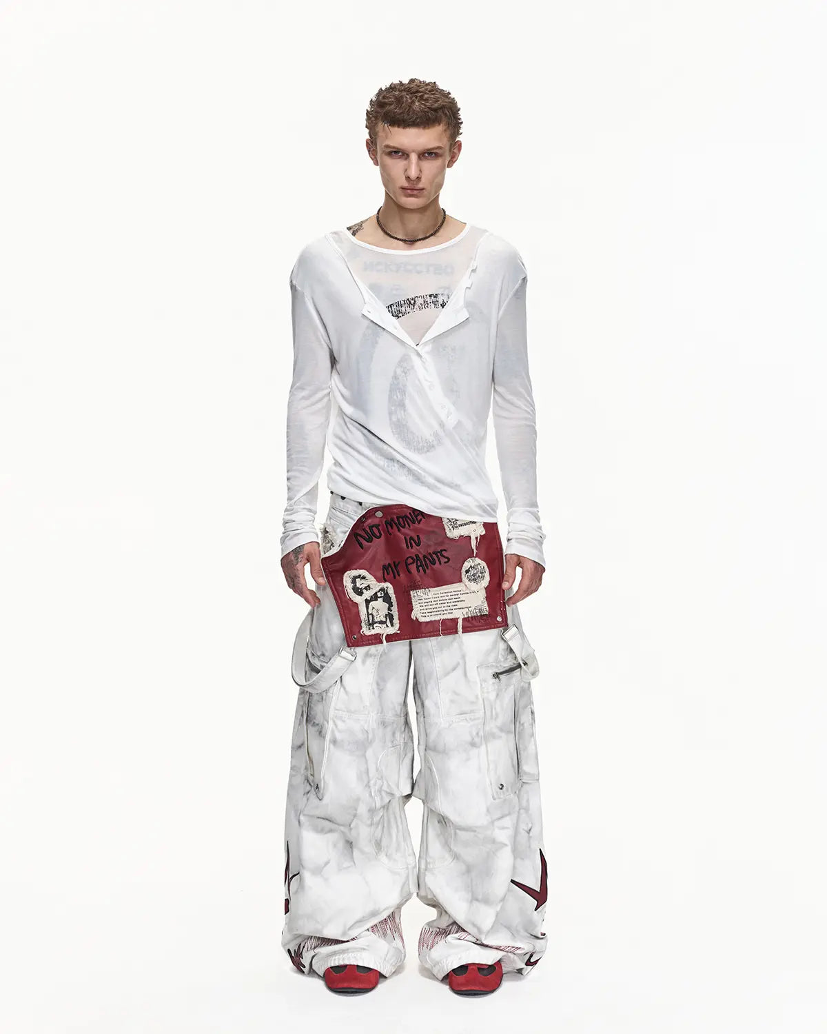 EMO Removable Wide-Leg Overall Pants