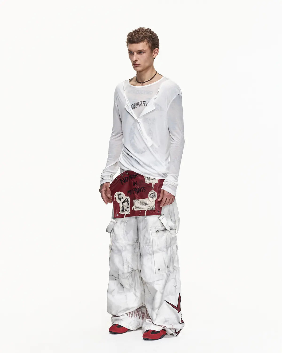 EMO Removable Wide-Leg Overall Pants