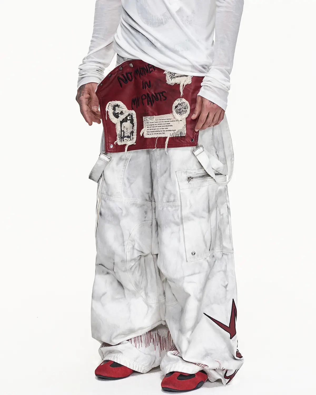 EMO Removable Wide-Leg Overall Pants