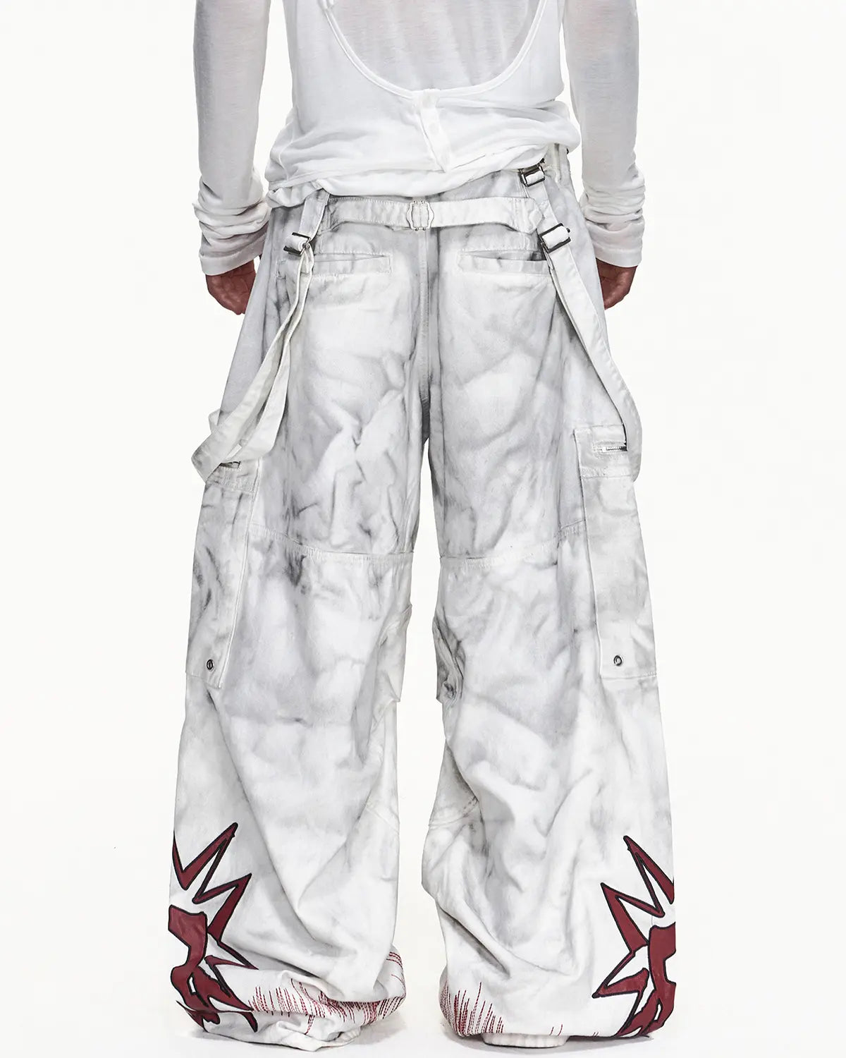 EMO Removable Wide-Leg Overall Pants