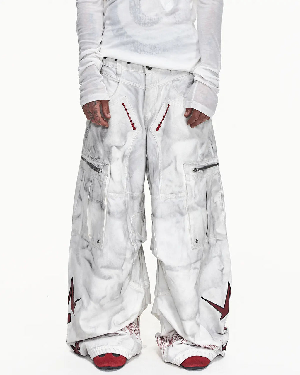 EMO Removable Wide-Leg Overall Pants
