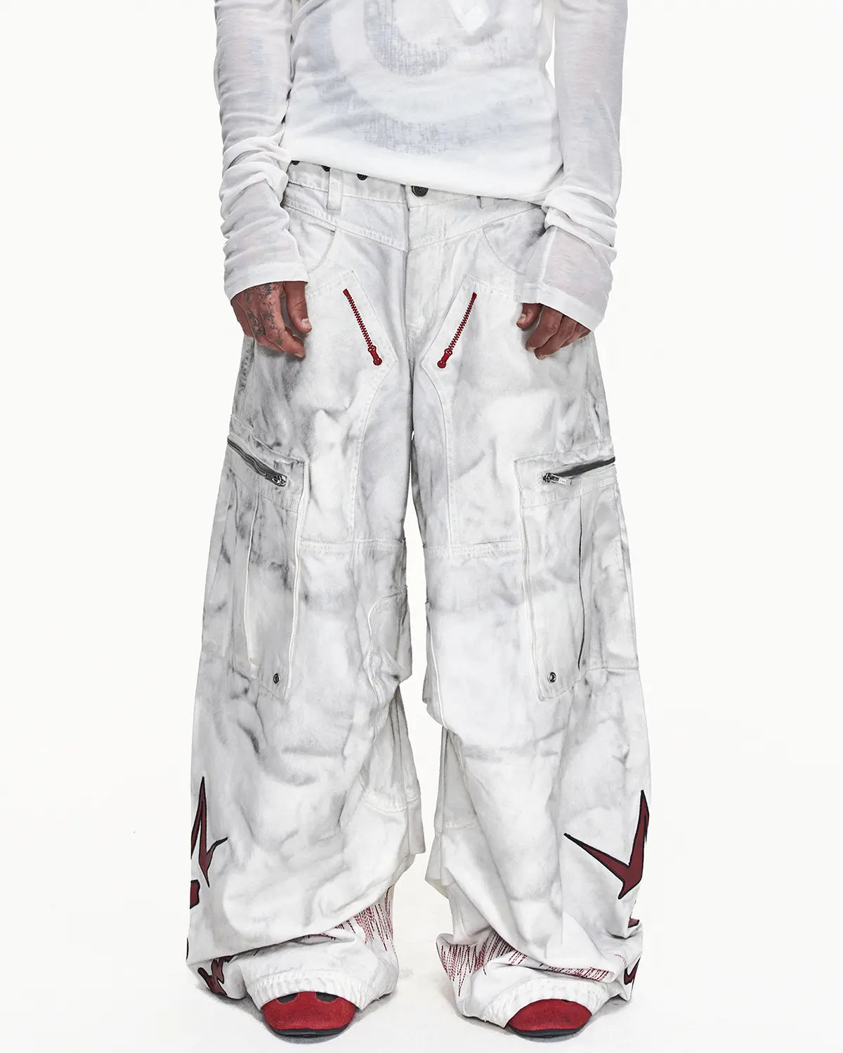 EMO Removable Wide-Leg Overall Pants