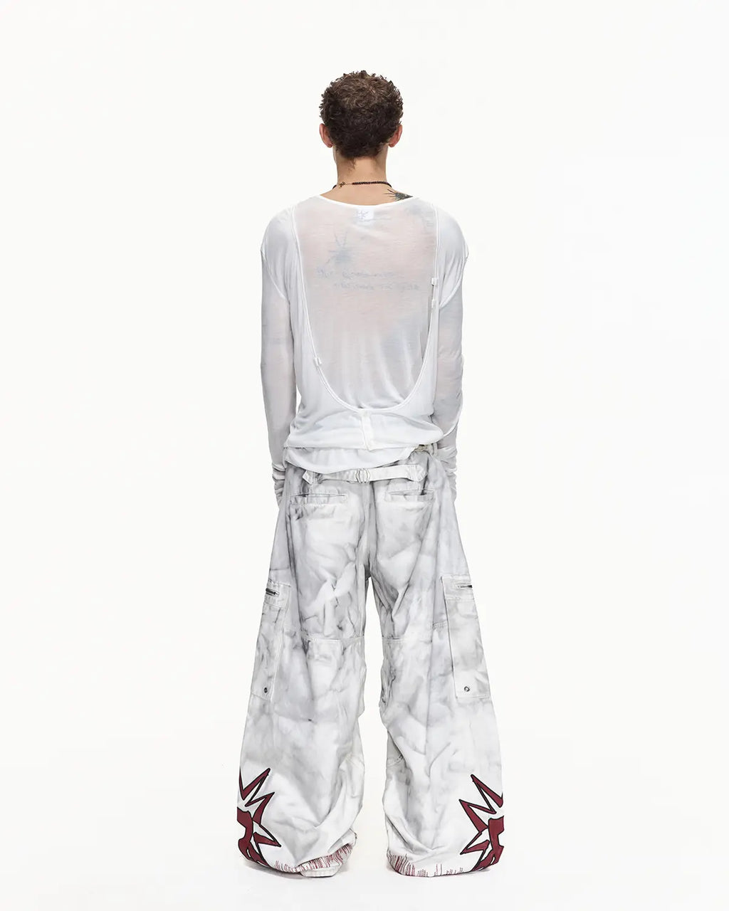 EMO Removable Wide-Leg Overall Pants