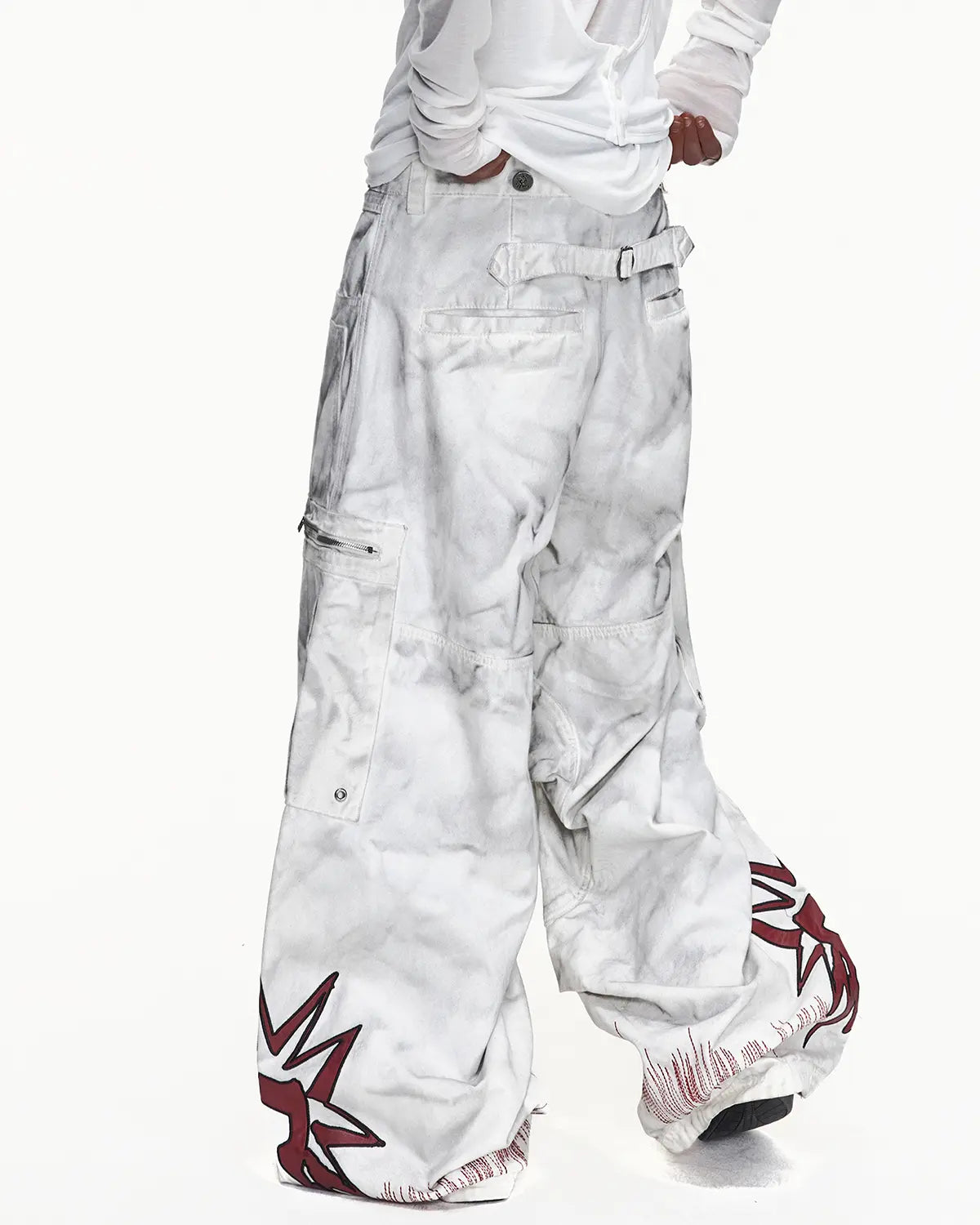 EMO Removable Wide-Leg Overall Pants